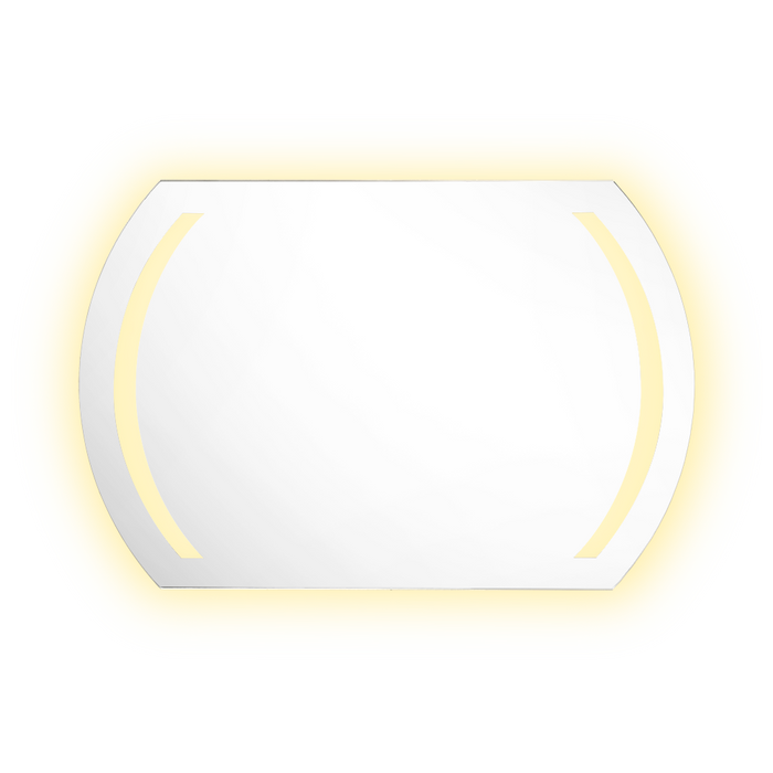 Espejo Rectangular Manson, Gris, con Luz Led