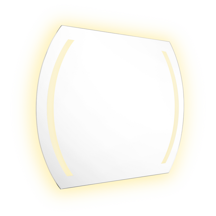 Espejo Rectangular Manson, Gris, con Luz Led