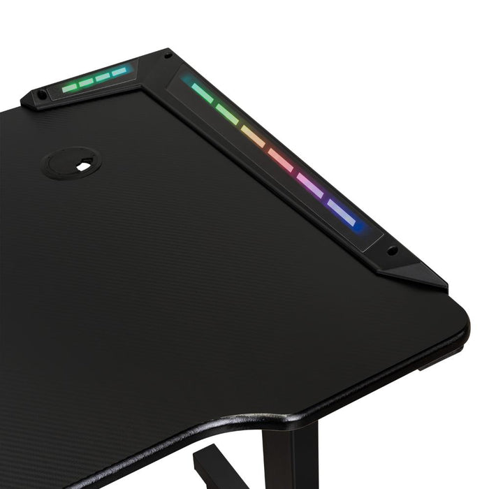 Escritorio Gamer Matrix , Negro, Estructura Metalica y Luz Led