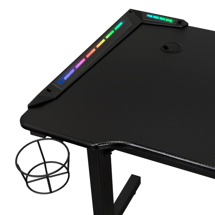 Escritorio Gamer Matrix , Negro, Estructura Metalica y Luz Led