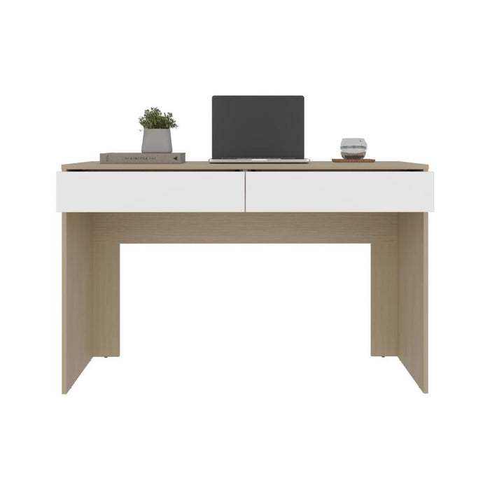 Escritorio Mantis, Cartagena y Blanco, Con Dos Cajones Organizadores