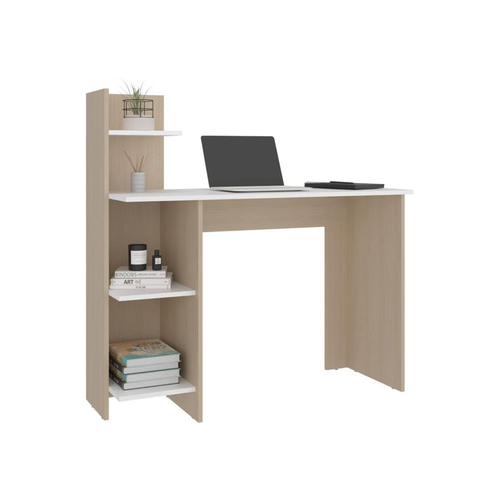 Escritorio Vilna 110, Cartagena y Blanco, con Amplia Superficie de Trabajo