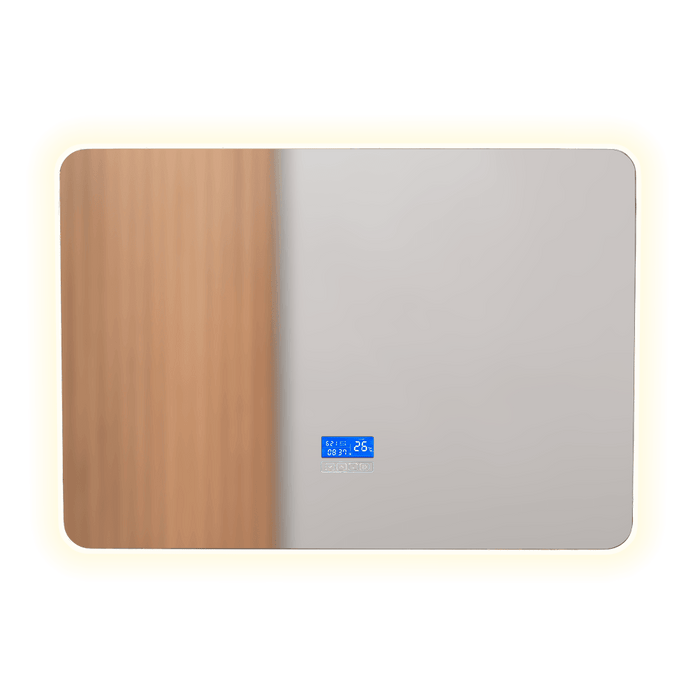 Espejo Rectangular Tempo, Pantalla Touch Indica Fecha, Hora y Temperatura