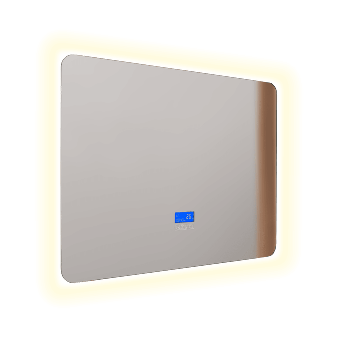 Espejo Rectangular Tempo, Pantalla Touch Indica Fecha, Hora y Temperatura