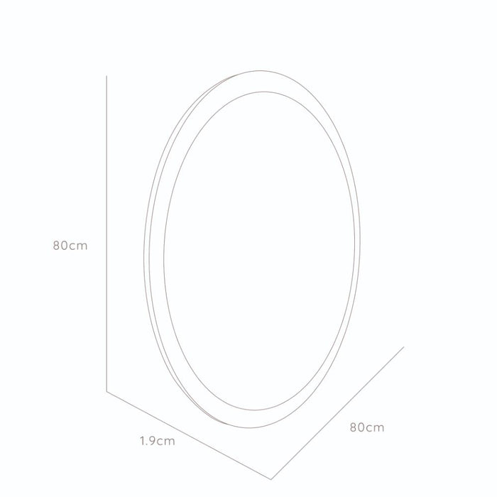 Espejo Circular Ary 80, Diseño Moderno