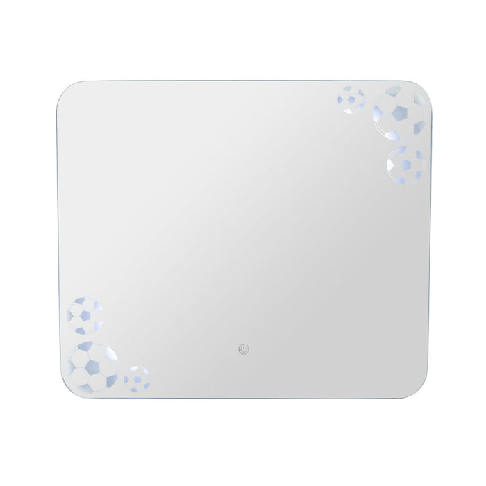 Espejo Rectangular Tory, con bordes redondeados LED + Touch