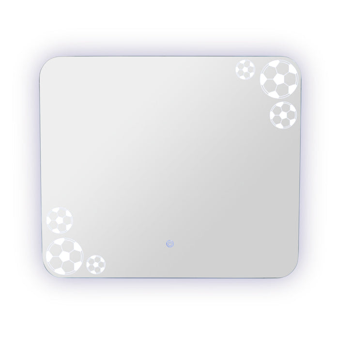 Espejo Rectangular Tory, con bordes redondeados LED + Touch