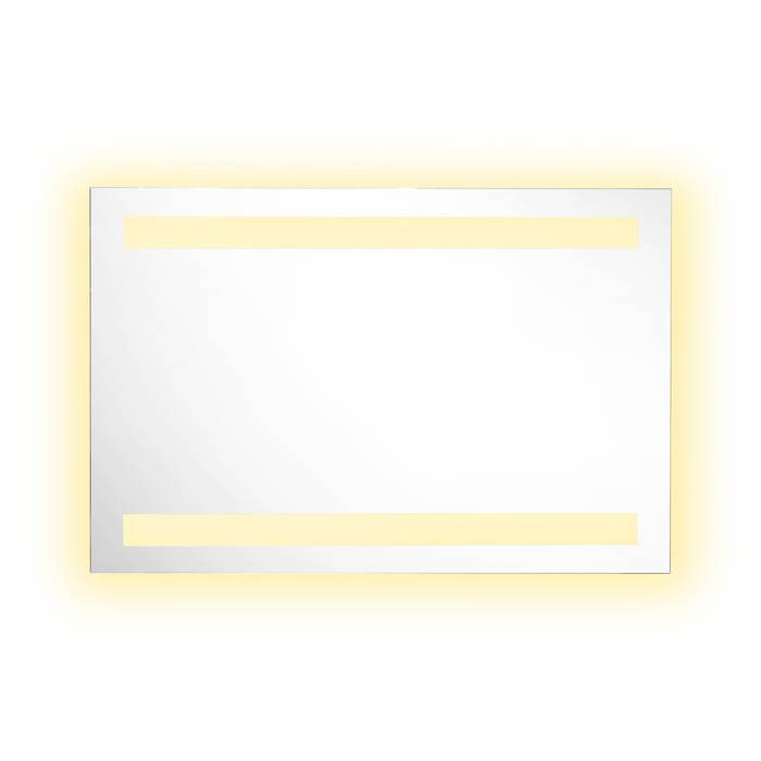 Espejo Rectangular Udine, Gris, con Luz Led