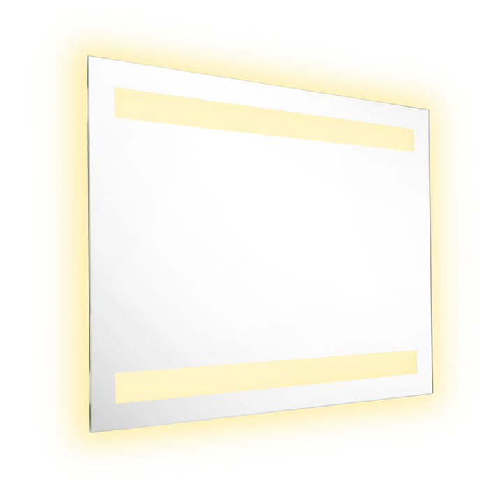 Espejo Rectangular Udine, Gris, con Luz Led