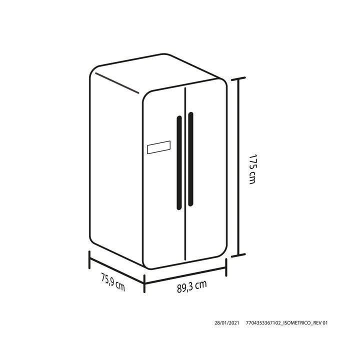 Nevecón no frost inoxidable 533 litros con panel digital marca Haceb