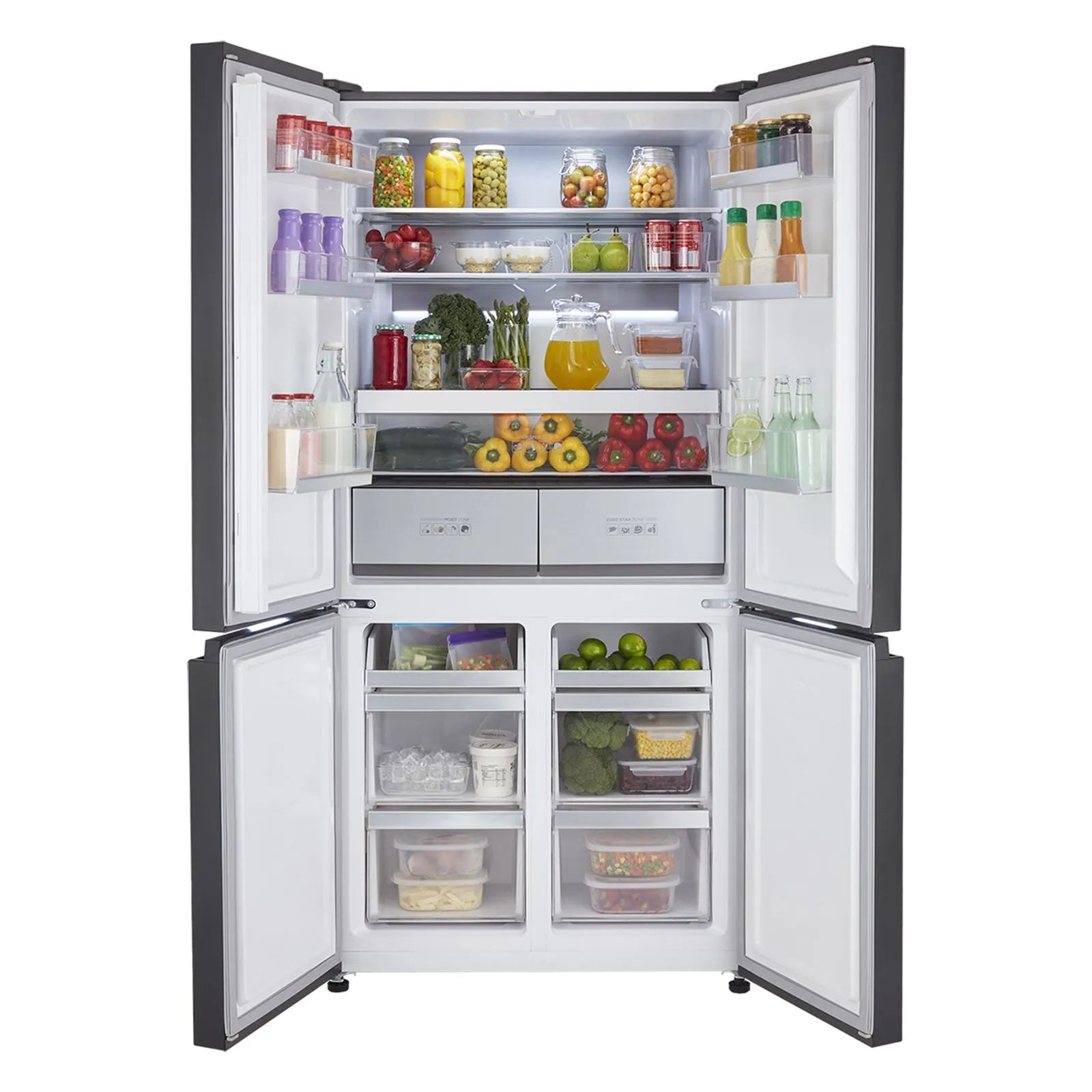 Nevera no frost negra 586 litros con panel digital marca Haceb