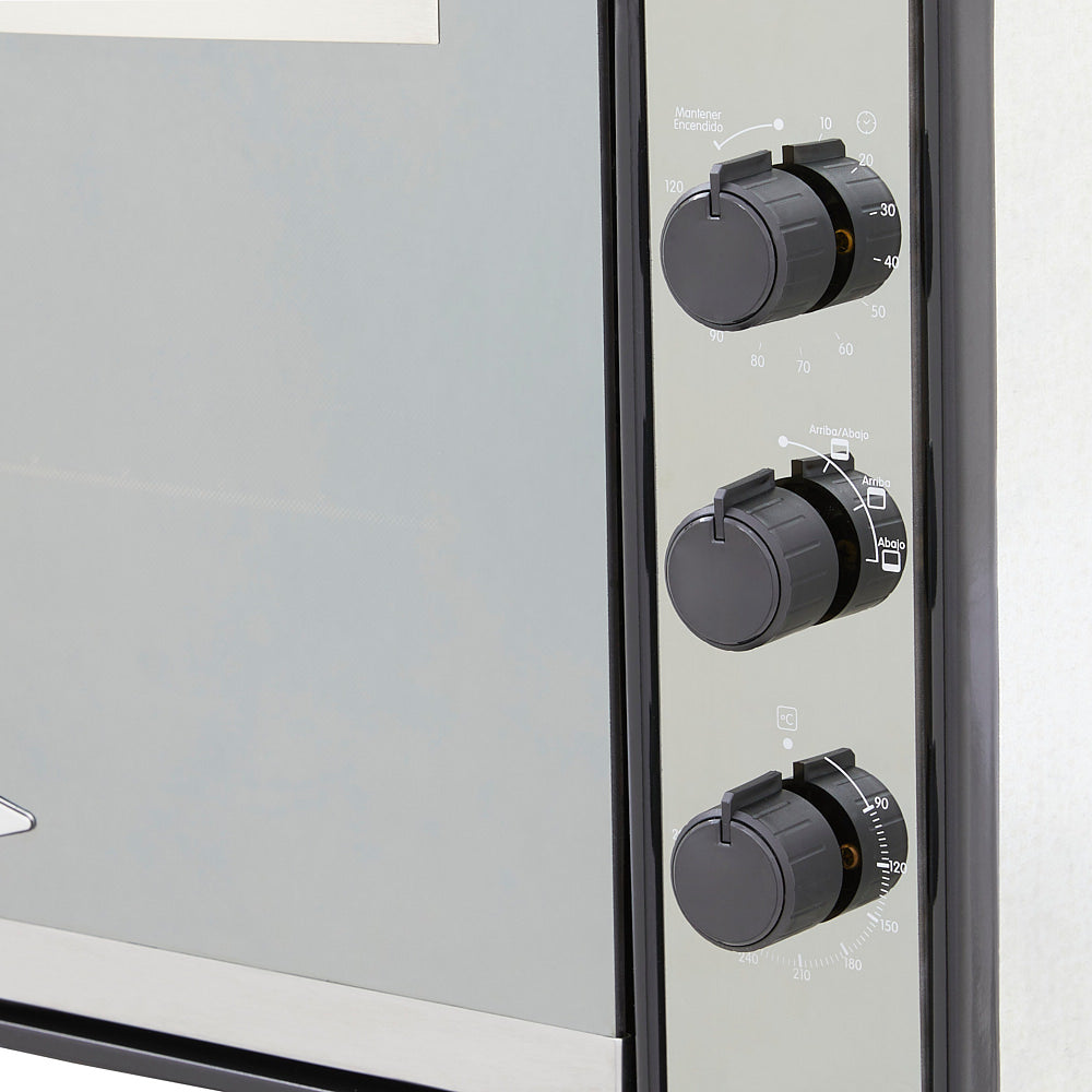 Horno eléctrico medio formato 60 cm inoxidable 120 v marca Haceb