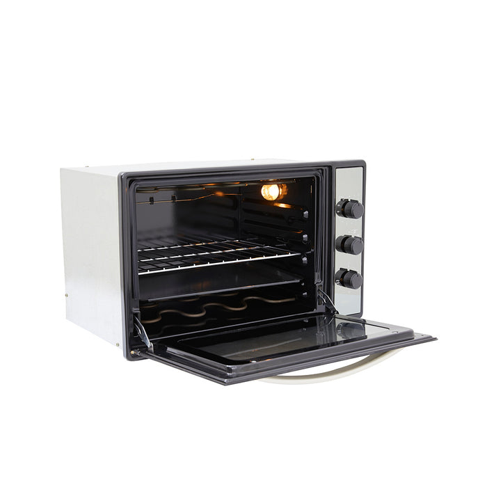 Horno eléctrico medio formato 60 cm inoxidable 120 v marca Haceb