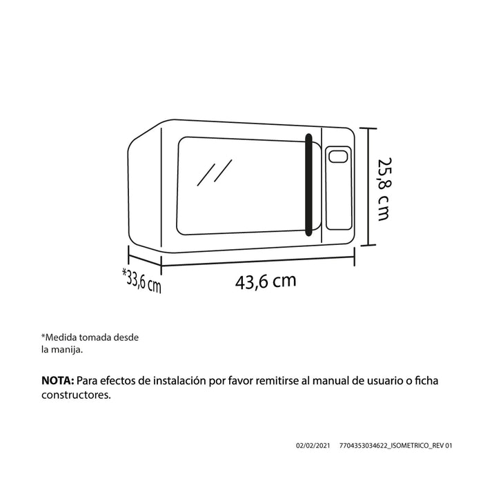Horno microondas color blanco marca Haceb 0.7 (20 Litros)
