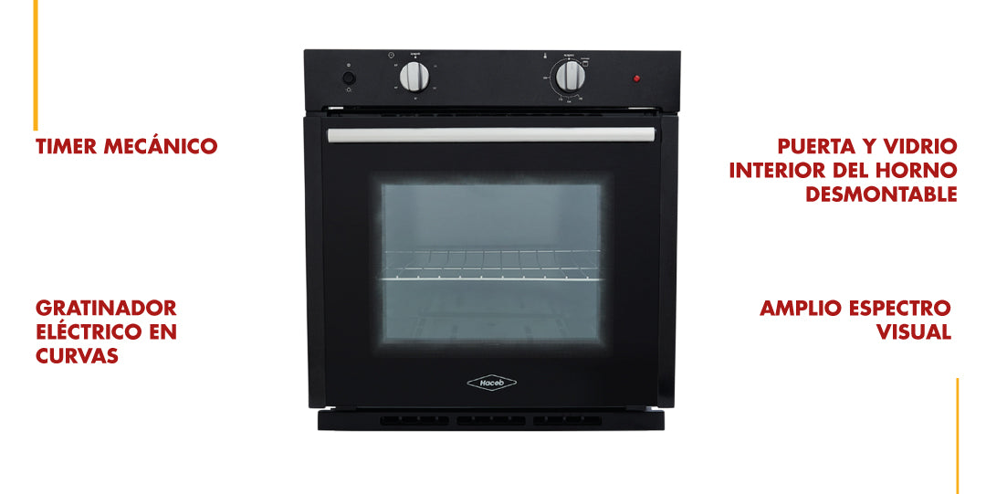 Horno mixto tandoori 60 cm negro gas natural 120 v marca Haceb