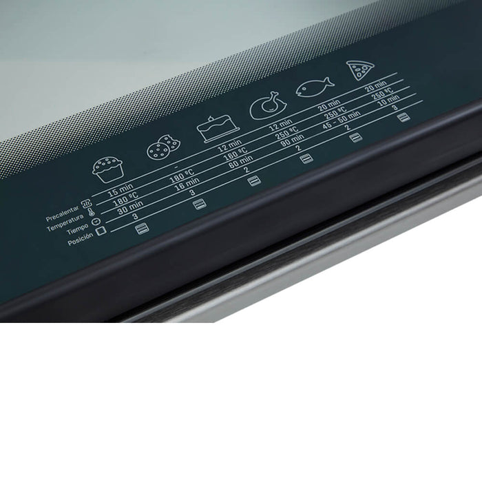 Horno eléctrico tofu 60 cm inoxidable con vidrio negro 220 v marca Haceb