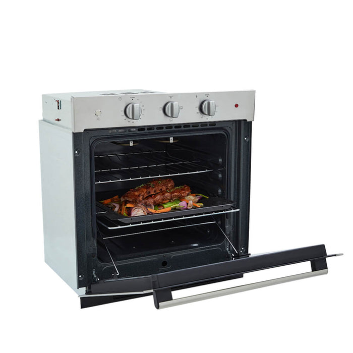 Horno eléctrico tandoori 60 cm inoxidable con vidrio reflectivo 120 v marca Haceb