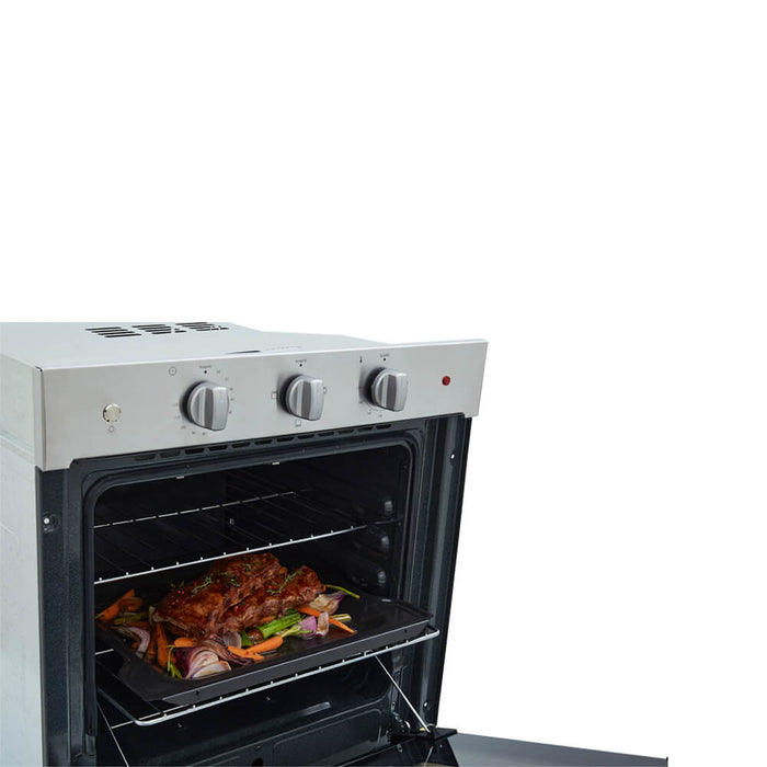 Horno eléctrico tandoori 60 cm inoxidable con vidrio reflectivo 120 v marca Haceb