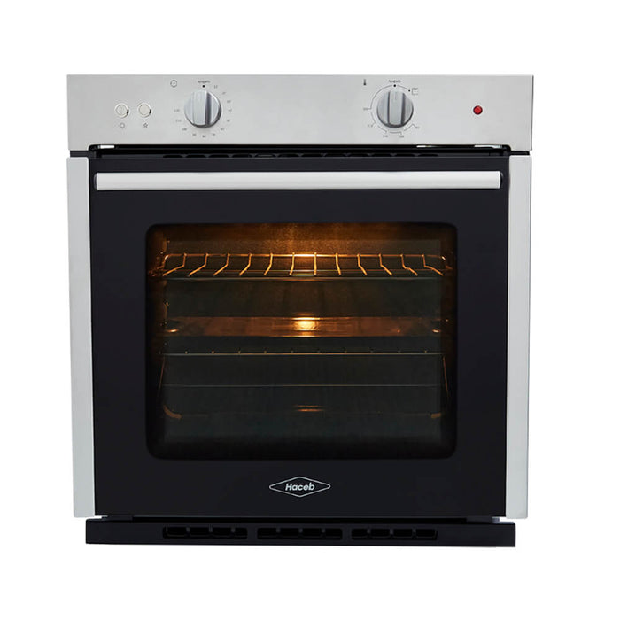 Horno mixto tandoori 60 cm inoxidable con vidrio negro gas natural 120 v marca Haceb