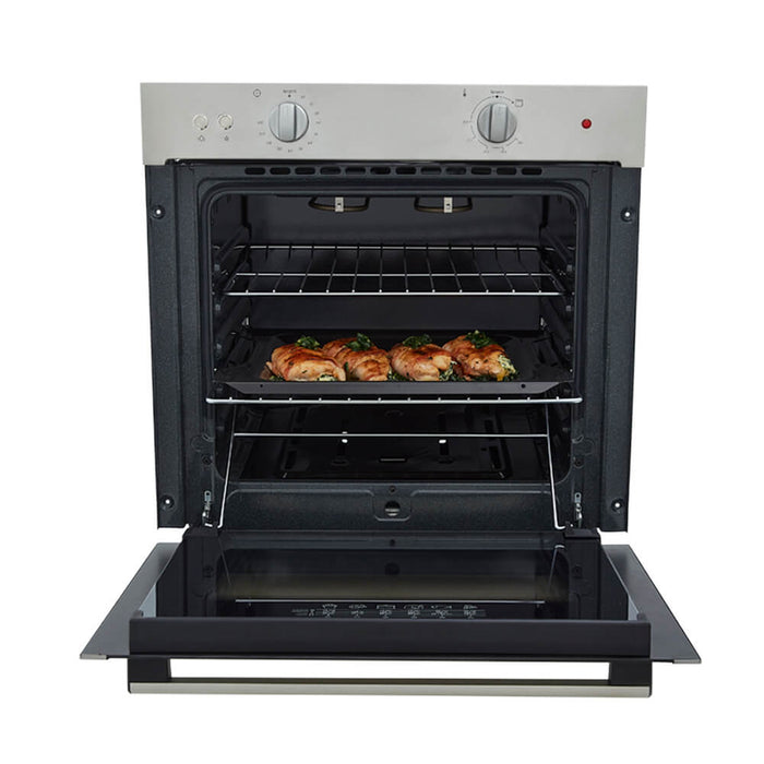 Horno mixto tandoori 60 cm inoxidable con vidrio negro gas natural 120 v marca Haceb