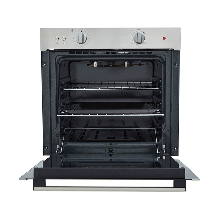 Horno mixto tandoori 60 cm inoxidable con vidrio negro gas natural 120 v marca Haceb