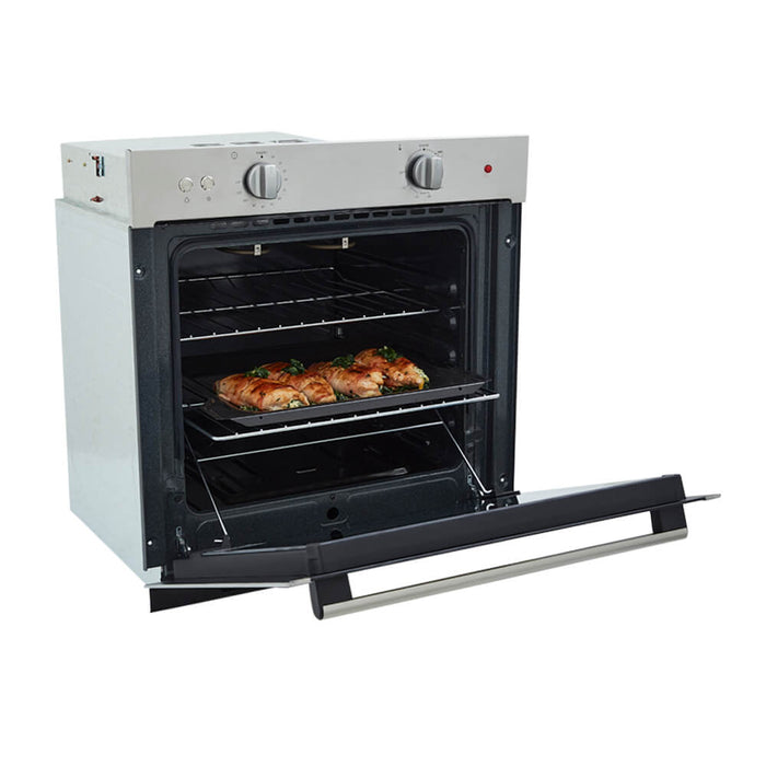 Horno mixto tandoori 60 cm inoxidable con vidrio negro gas natural 120 v marca Haceb