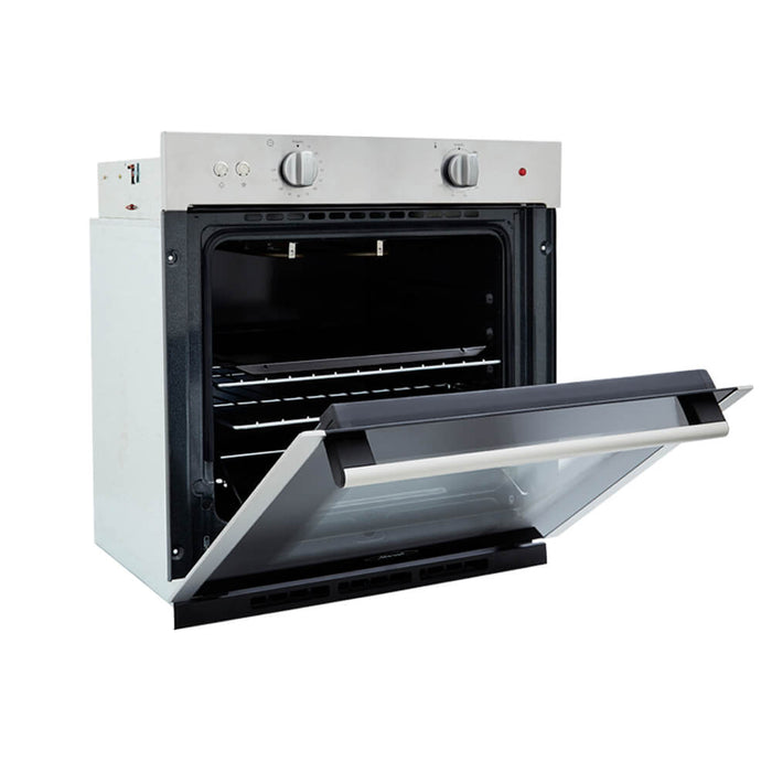 Horno mixto tandoori 60 cm inoxidable con vidrio negro gas natural 120 v marca Haceb