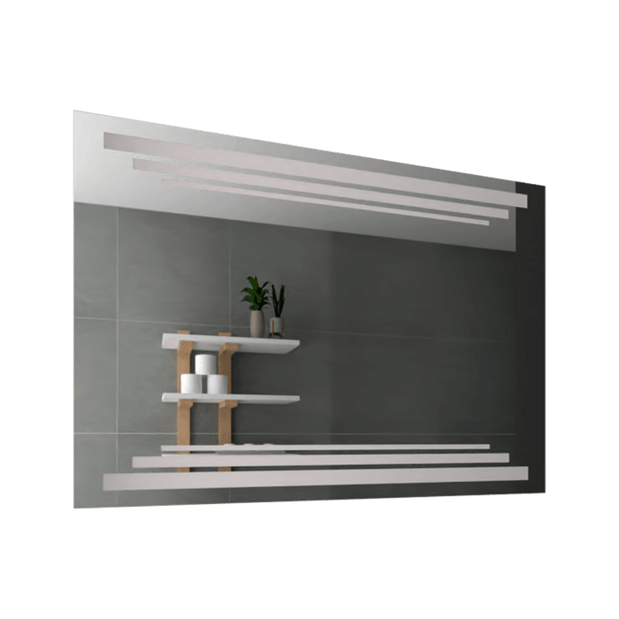 Espejo Rectangular Barú, Gris, con Luz Led
