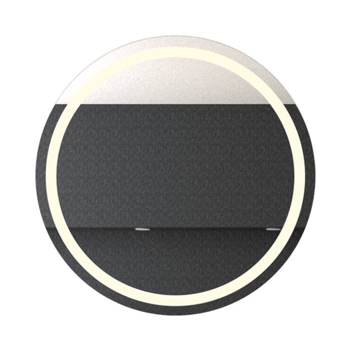 Espejo Circular Malibú, Gris, con Luz Led X2 Unidades