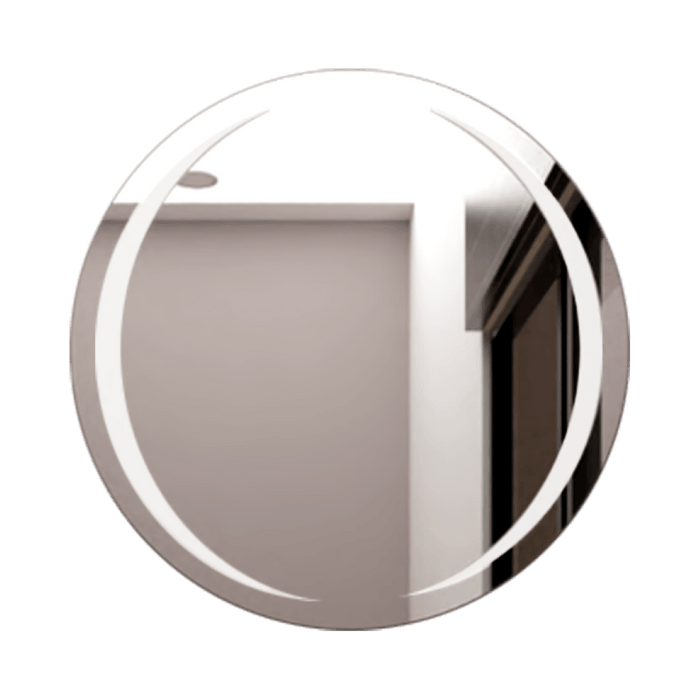 Espejo Circular Oliver, Gris, con Luz Led X2 Unidades