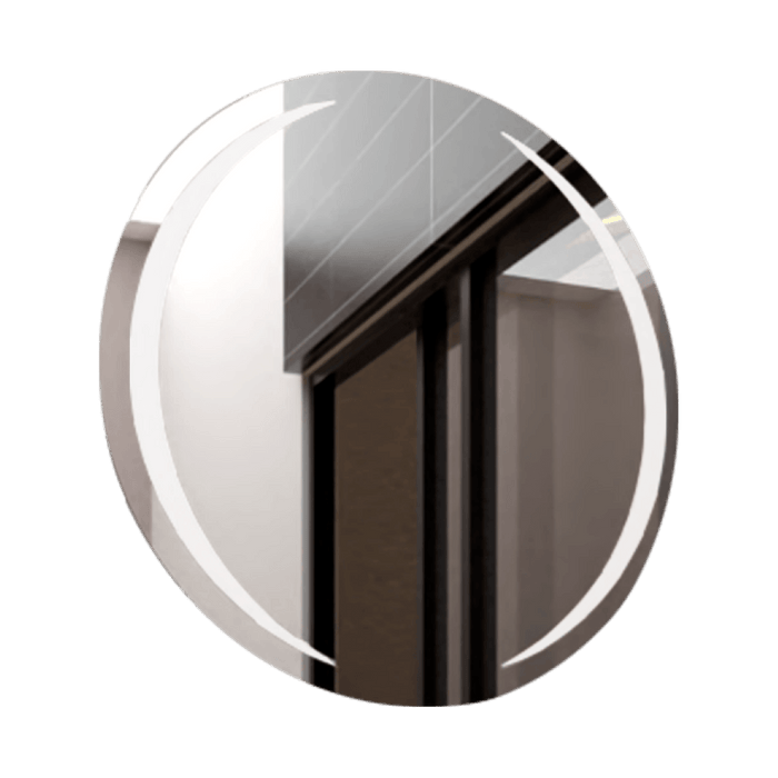 Espejo Circular Oliver, Gris, con Luz Led X2 Unidades