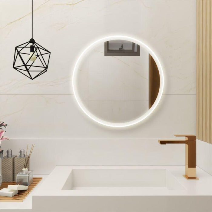 Espejo Circular Venezia, Gris, con Luz Led X2 Unidades