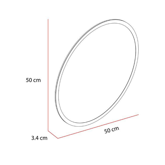 Espejo Circular Venezia, Gris, con Luz Led X2 Unidades