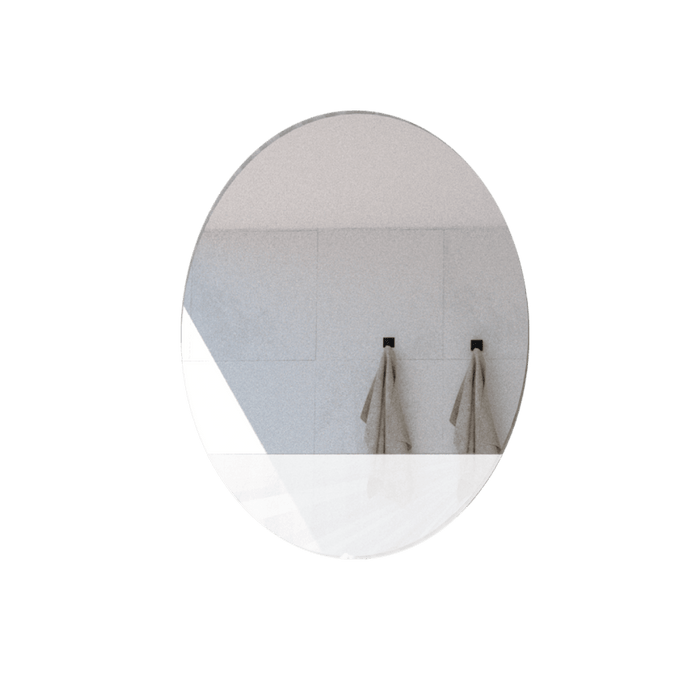 Espejo Ovalado Ferrara, Gris, con Luz Led