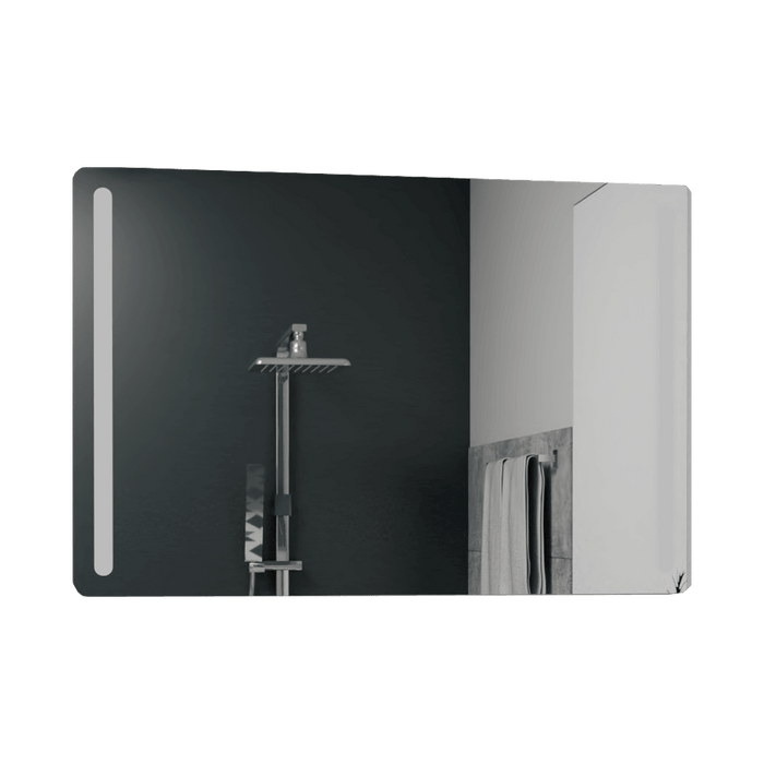 Espejo Rectangular Broni, Gris, con Luz Led