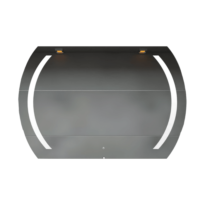 Espejo Rectangular Manson, Gris, con Luz Led y Botón Touch