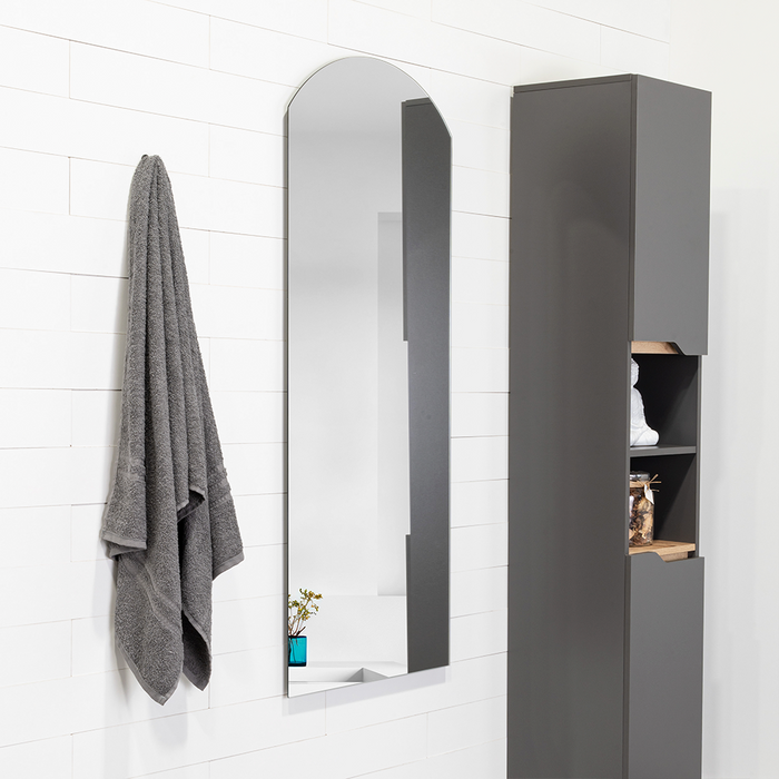Espejo Rectangular Oporto, Gris, Diseño Moderno