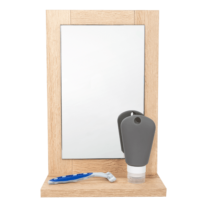 Espejo Rectangular Shaver, Gris, Diseño Moderno