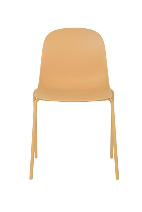 Silla Aiara, Color Mostaza, diseño moderno