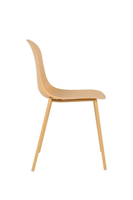 Silla Aiara, Color Mostaza, diseño moderno