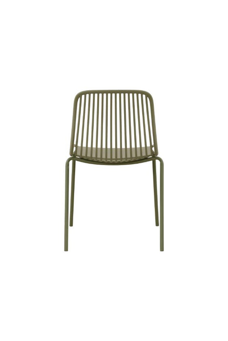 Silla Barcelona, Color Beige, Con espaldar en lineas diseño moderno