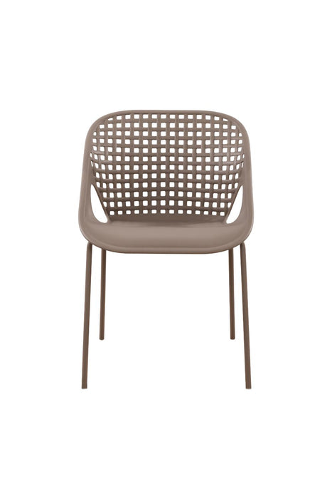 Silla Senit con Brazos, Color Taupe, Con espaldar y diseño Moderno