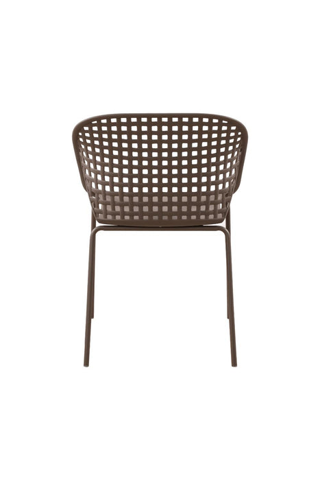 Silla Senit con Brazos, Color Taupe, Con espaldar y diseño Moderno