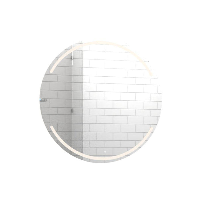 Espejo Circular Dallas, Gris, con Luz Led - Sensor