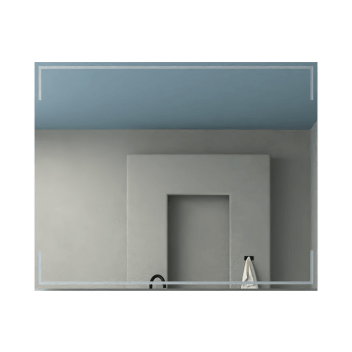 Espejo Rectangular Terranova, Gris, Diseño Moderno