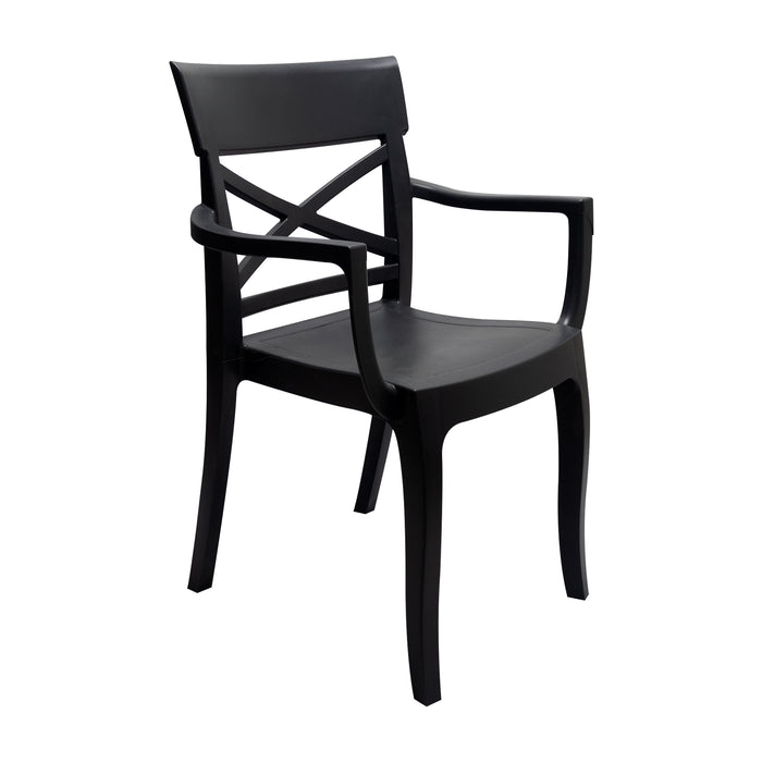 Silla exterior florencia con brazos grafito marca Boxbit