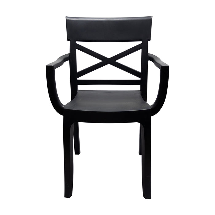 Set de 4 sillas exterior florencia con brazos grafito  marca Boxbit