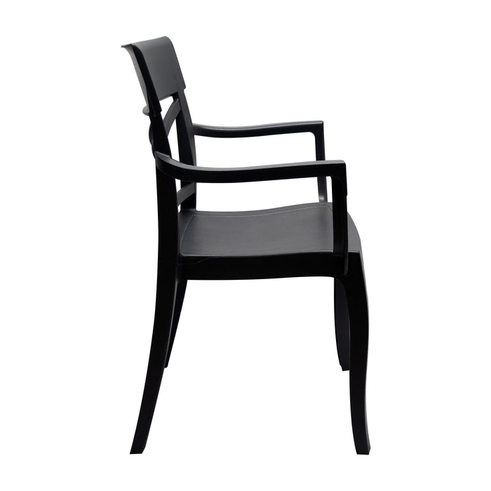 Set de 4 sillas exterior florencia con brazos grafito  marca Boxbit