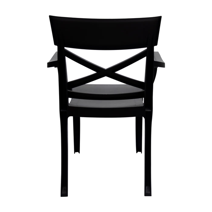 Silla exterior florencia con brazos grafito marca Boxbit