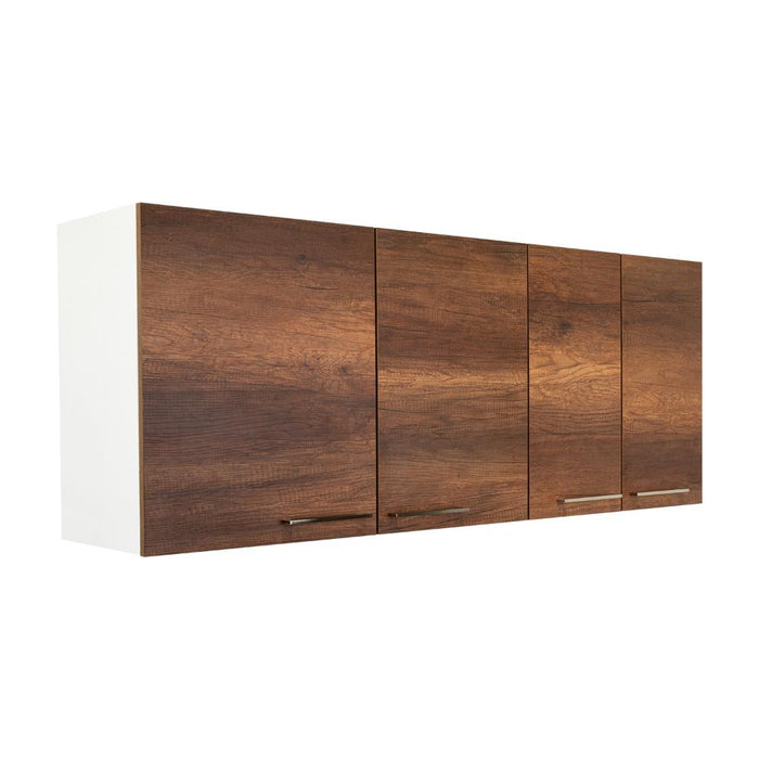 Gabinete Superior Ursa, Blanco y Cobre, con Múltiples Entrepaños Para Almacenamiento